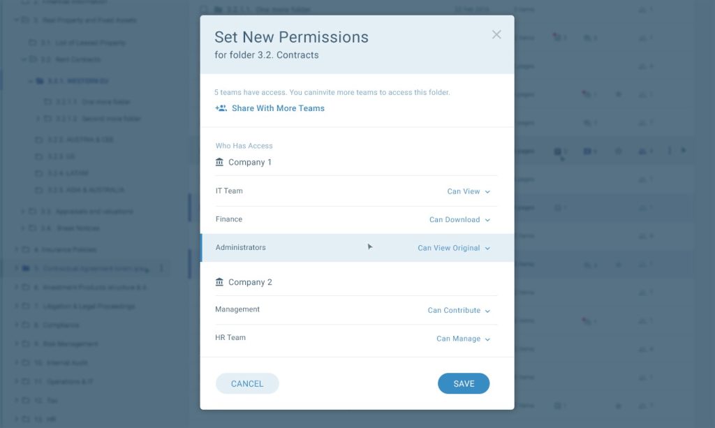 Illustration of a permission module interface