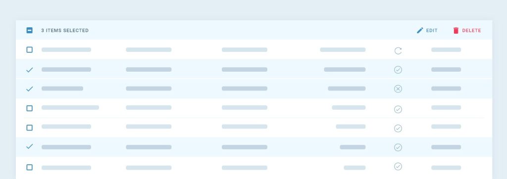Example of bulk editing