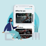 Interface of the mobile banking app for UniCredit